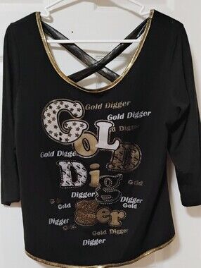 Black Gold Digger Top